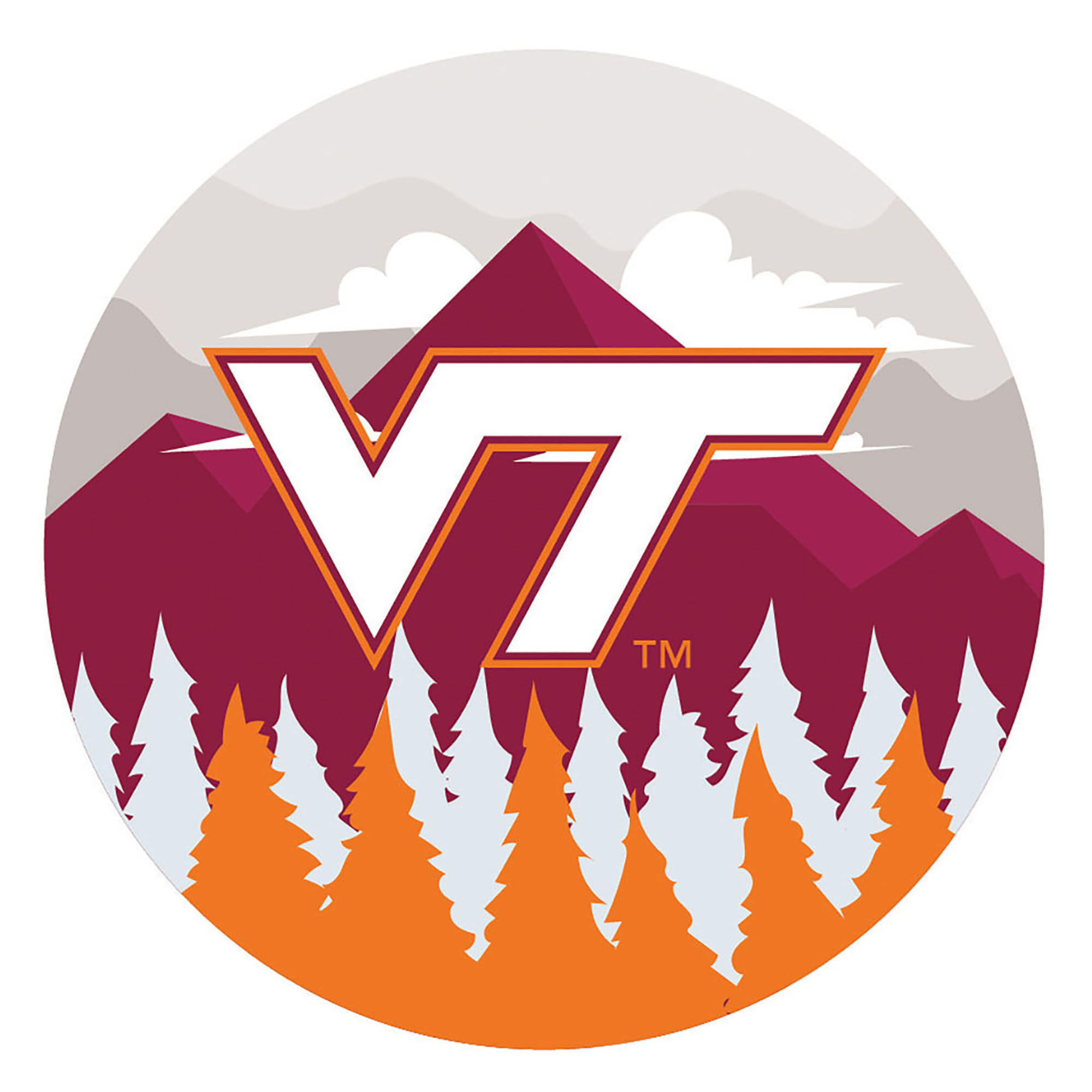 Virginia Tech Hokies 12" Landscape Circle Sign