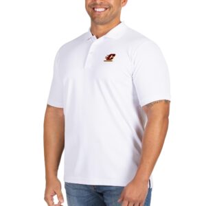 Men's Antigua White Central Michigan Chippewas Big & Tall Legacy Pique Polo