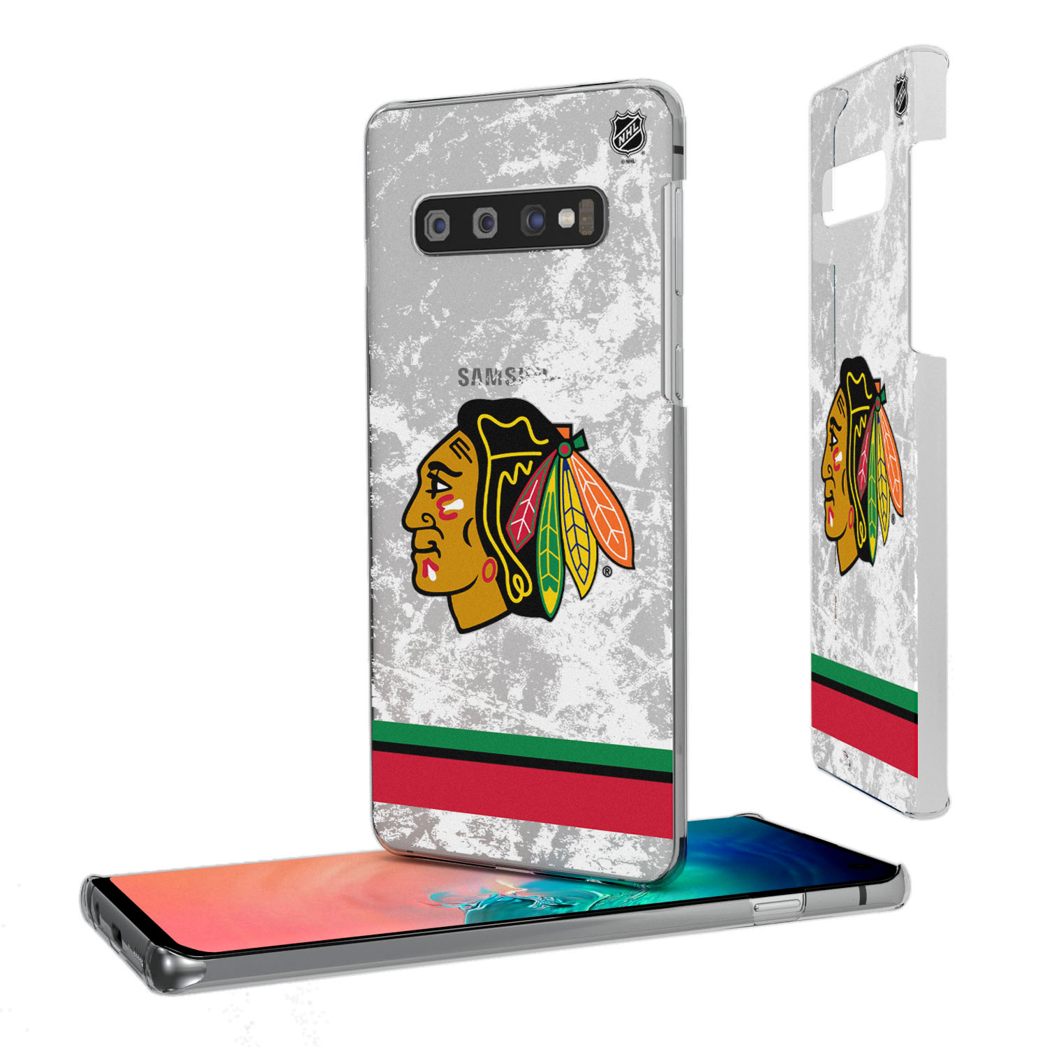 Chicago Blackhawks Galaxy Stripe Clear Ice Case - Image 15