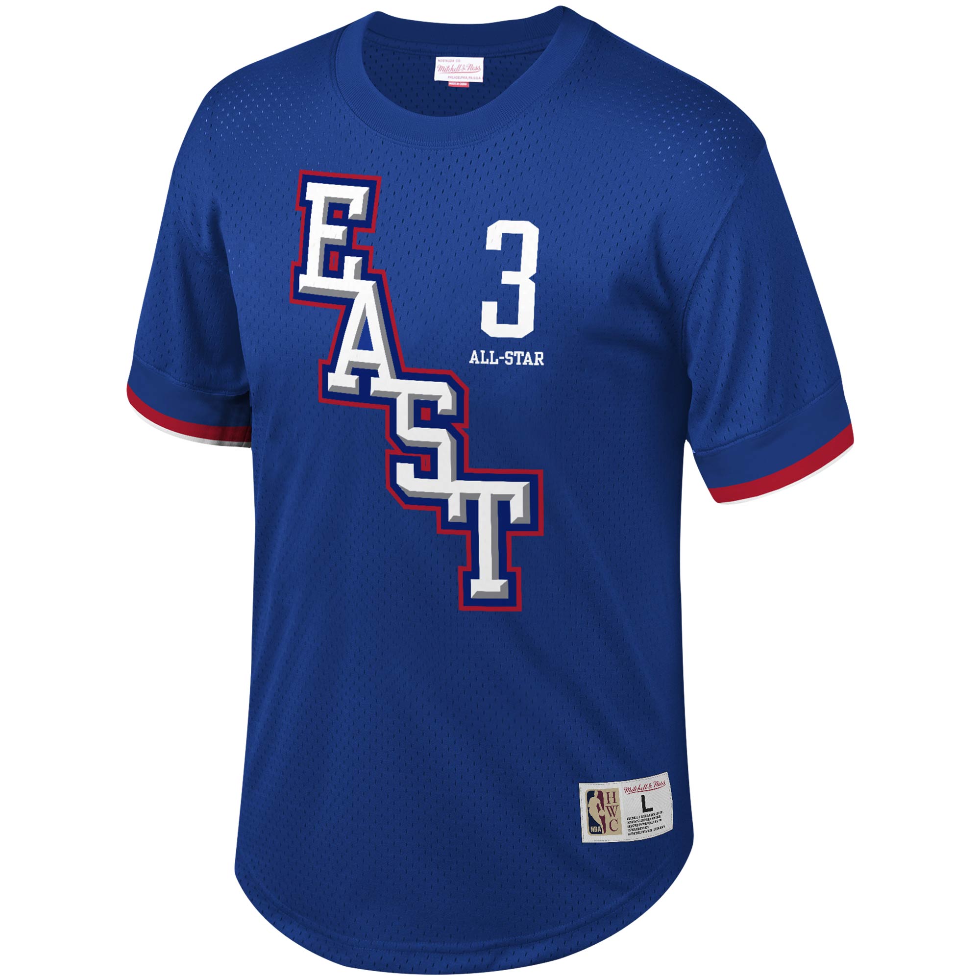 Men's Mitchell & Ness Allen Iverson Royal NBA Mesh T-Shirt - Image 6