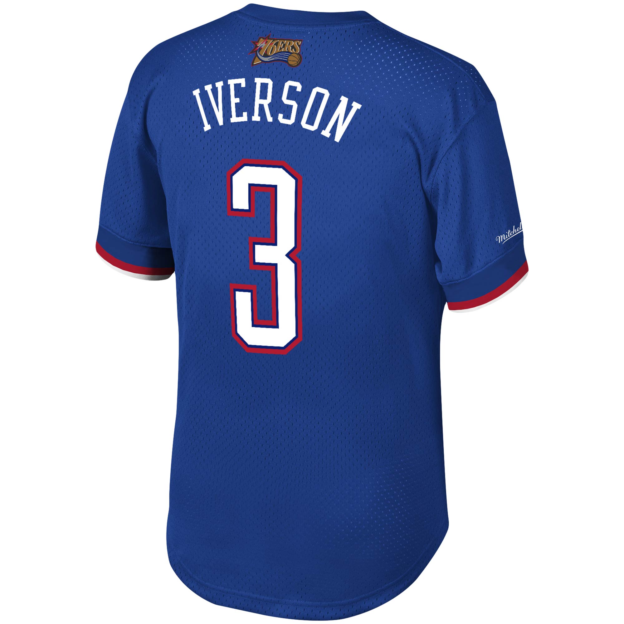 Men's Mitchell & Ness Allen Iverson Royal NBA Mesh T-Shirt - Image 7