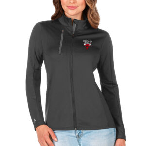 Women's Antigua Gray Chicago Bulls Generation Full-Zip Jacket