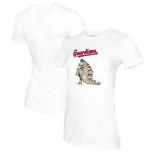 Women's Tiny Turnip White Cleveland Guardians Stega T-Shirt