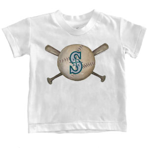 Toddler Tiny Turnip White Seattle Mariners Baseball Crossbats T-Shirt