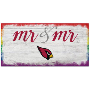 Arizona Cardinals 6'' x 12'' Pride Mr & Mr Sign