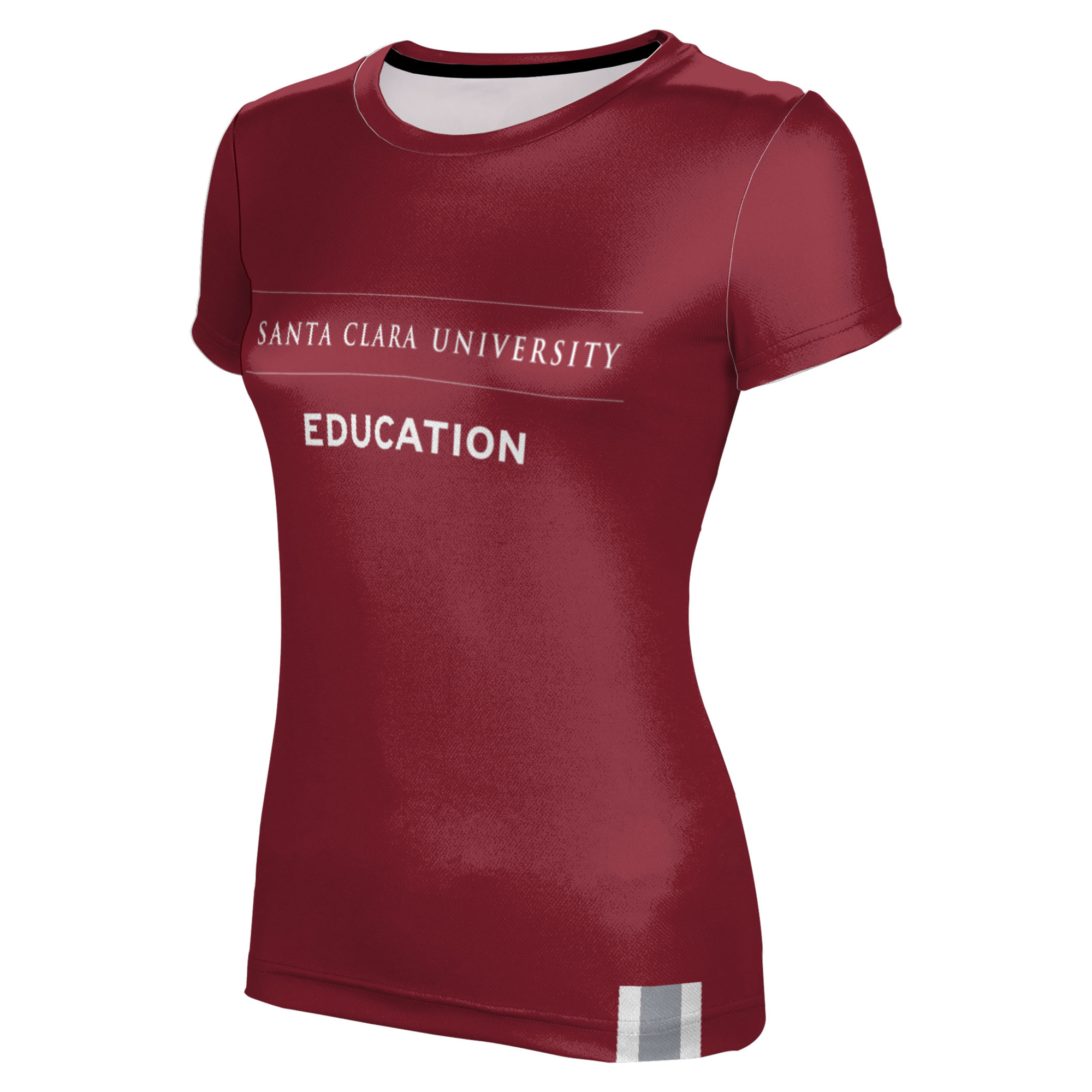 Women's Maroon Santa Clara Broncos Education T-Shirt - Image 3