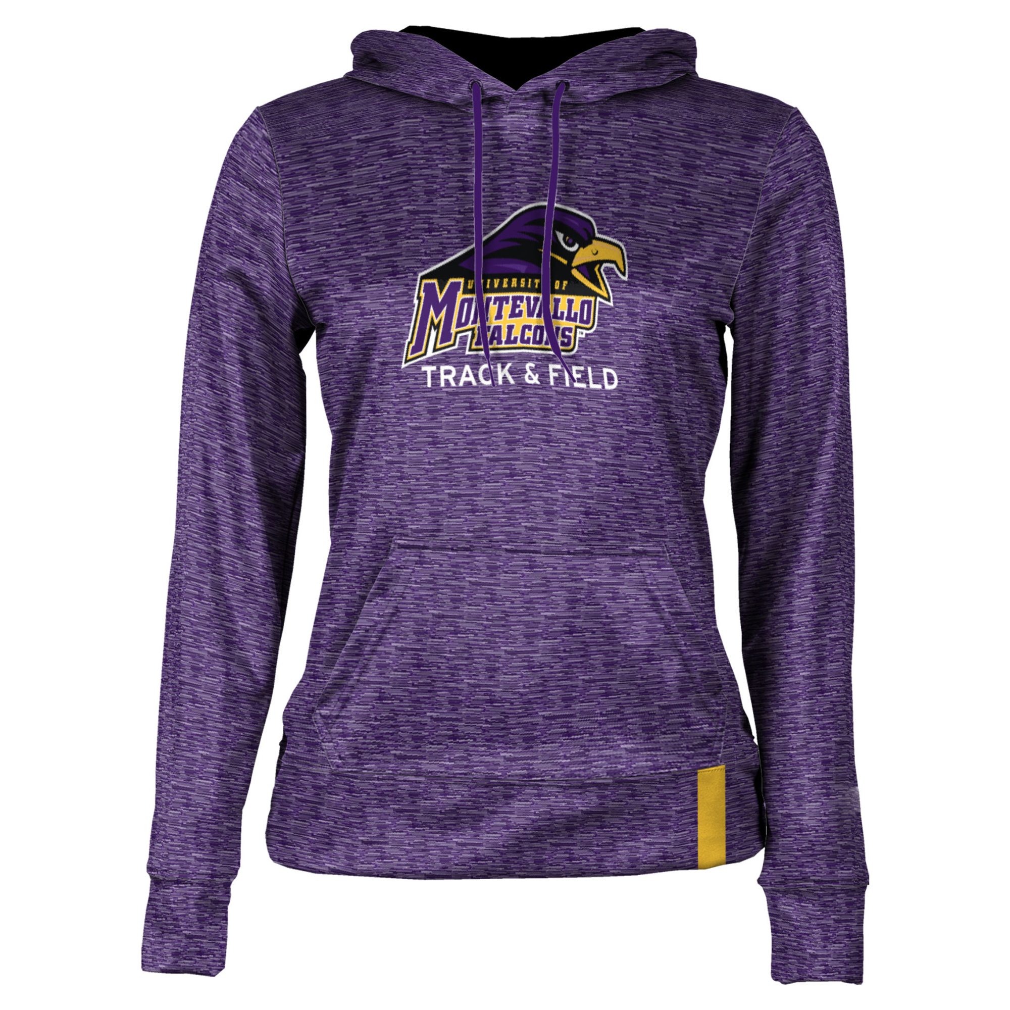 Women's Purple Montevallo Falcons Track & Field Pullover Hoodie - Image 6