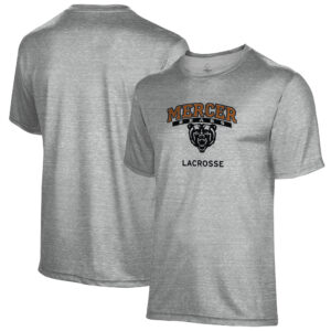 Men's Gray Mercer Bears Lacrosse Name Drop T-Shirt