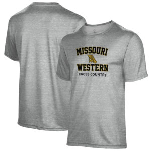 Men's Gray Missouri Western State Griffons Cross Country Name Drop T-Shirt