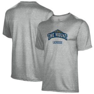Men's Gray Mount St. Mary's Mountaineers Lacrosse Name Drop T-Shirt
