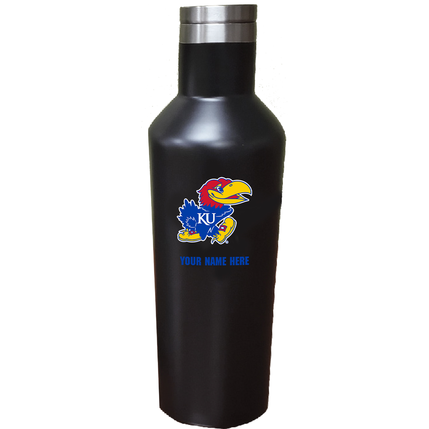 Kansas Jayhawks 17oz. Personalized Stainless Steel Infinity Bottle