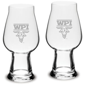 Worcester Polytechnic Institute Engineers 18.25oz. 2-Piece Luigi Bormioli IPA Glass Set