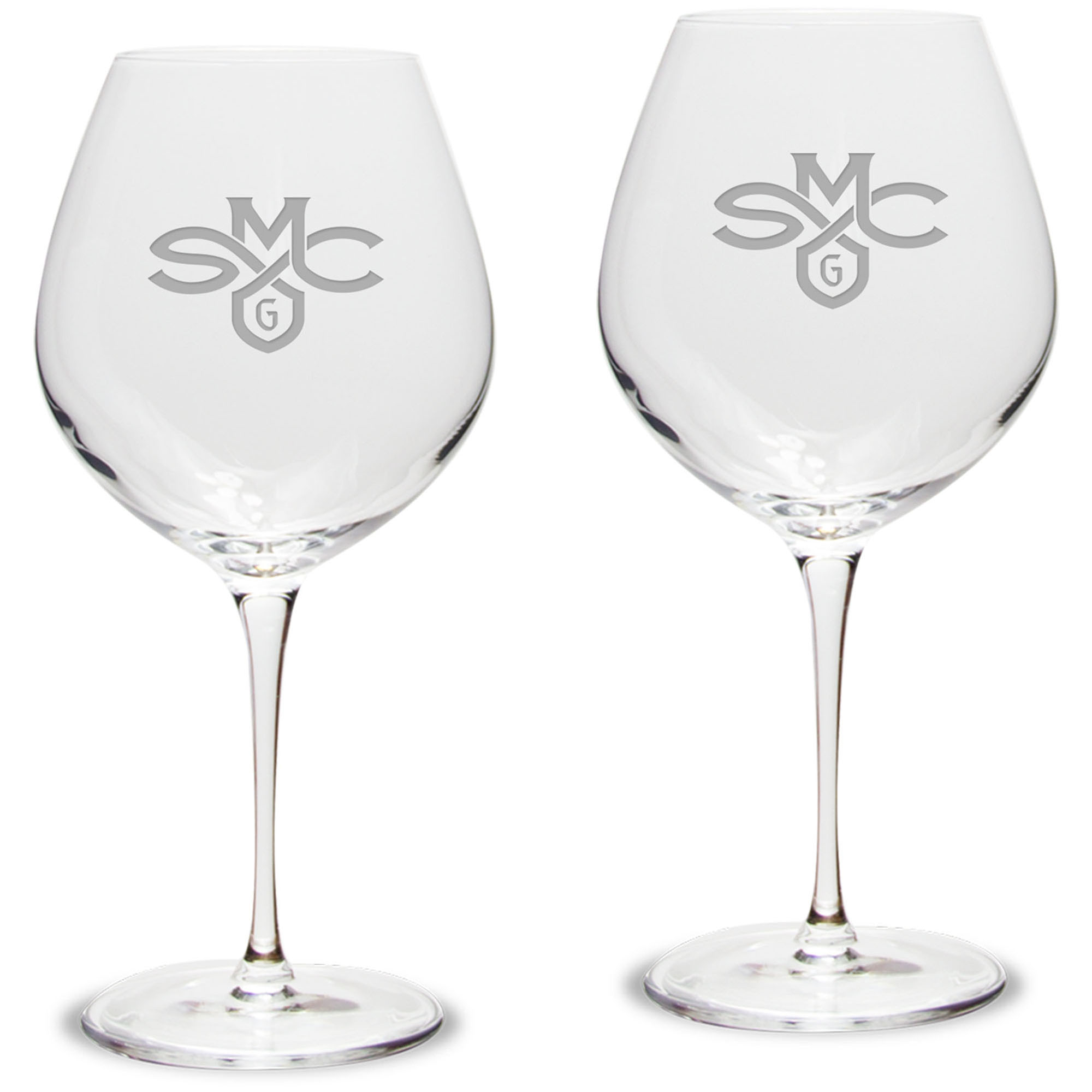 Saint Mary's Gaels 22oz. 2-Piece Luigi Bormioli Titanium Robusto Wine Glass Set