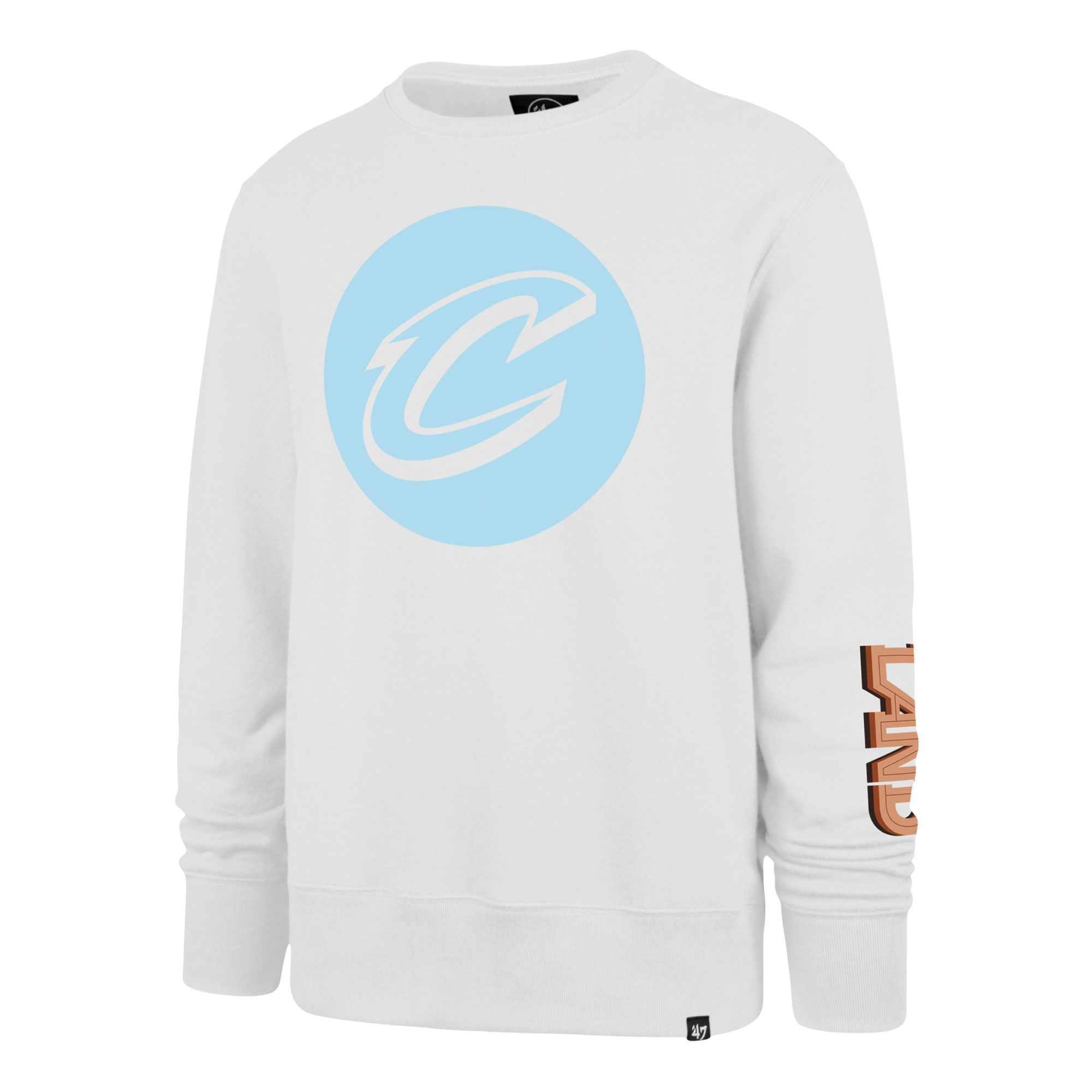 Men's '47 White Cleveland Cavaliers 2022/23 City Edition Two-Peat Headline Pullover Sweatshirt - Image 3