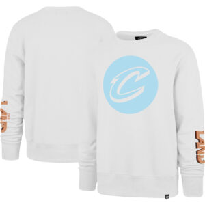Men's '47 White Cleveland Cavaliers 2022/23 City Edition Two-Peat Headline Pullover Sweatshirt