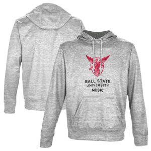 Men's ProSphere Gray Ball State Cardinals Music Name Drop Pullover Hoodie