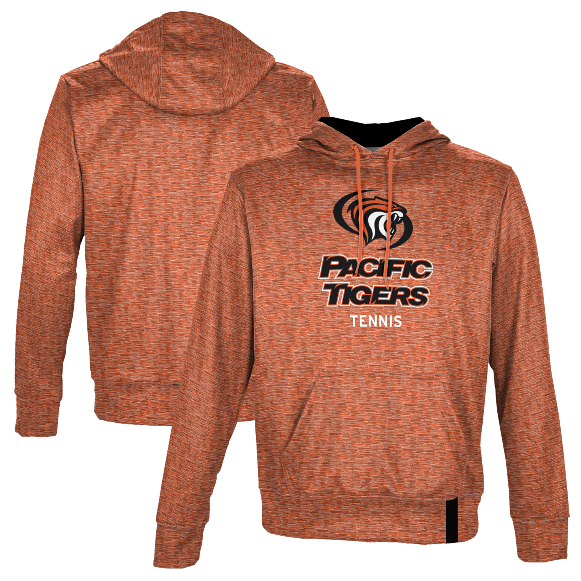 Men's ProSphere Orange Pacific Tigers Tennis Name Drop Pullover Hoodie
