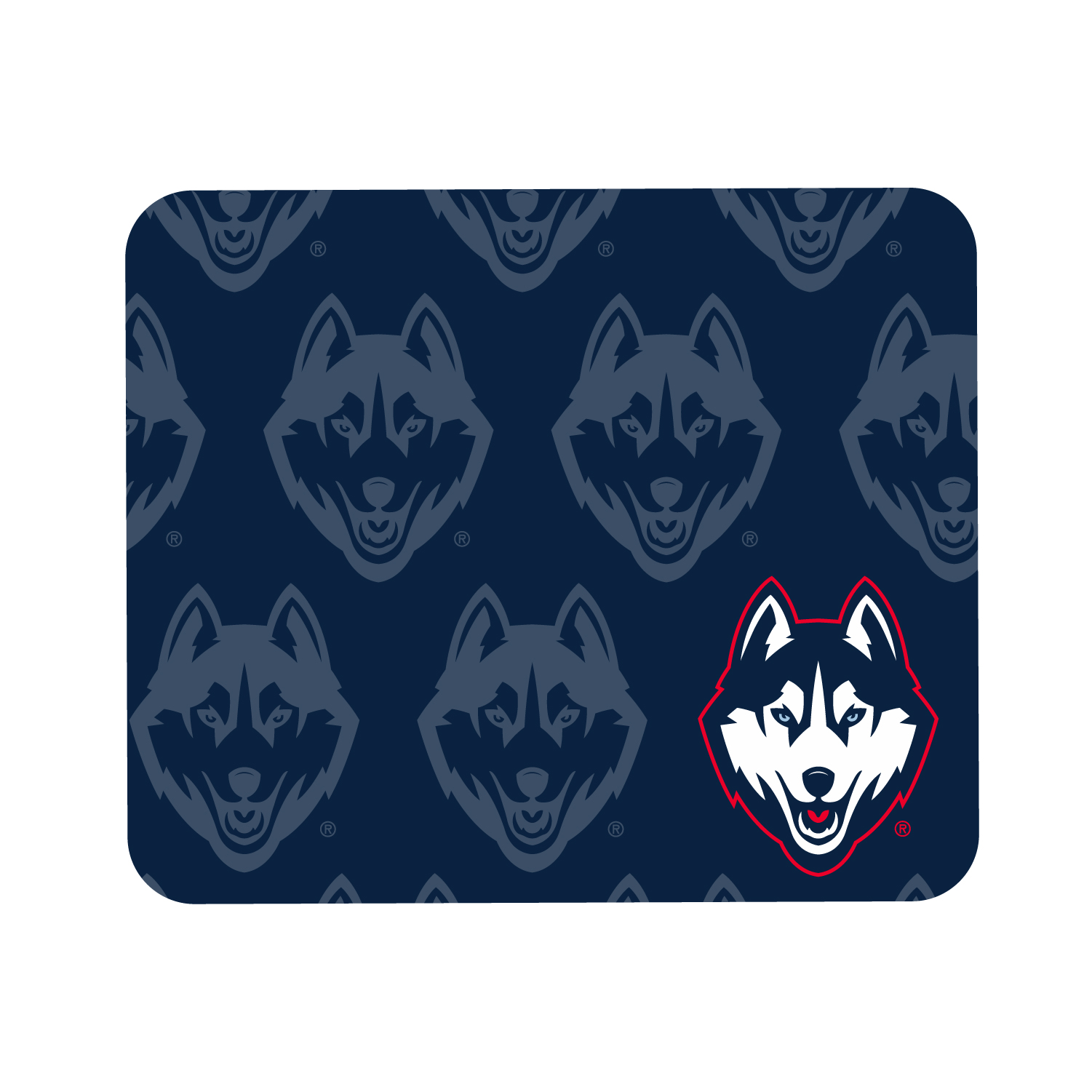 Navy UConn Huskies Echo Logo Mouse Pad