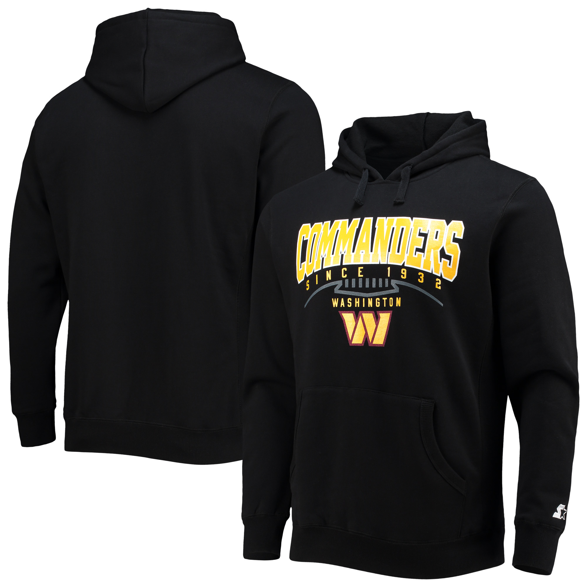 Men's Starter Black Washington Commanders Premier Pullover Hoodie - Image 2