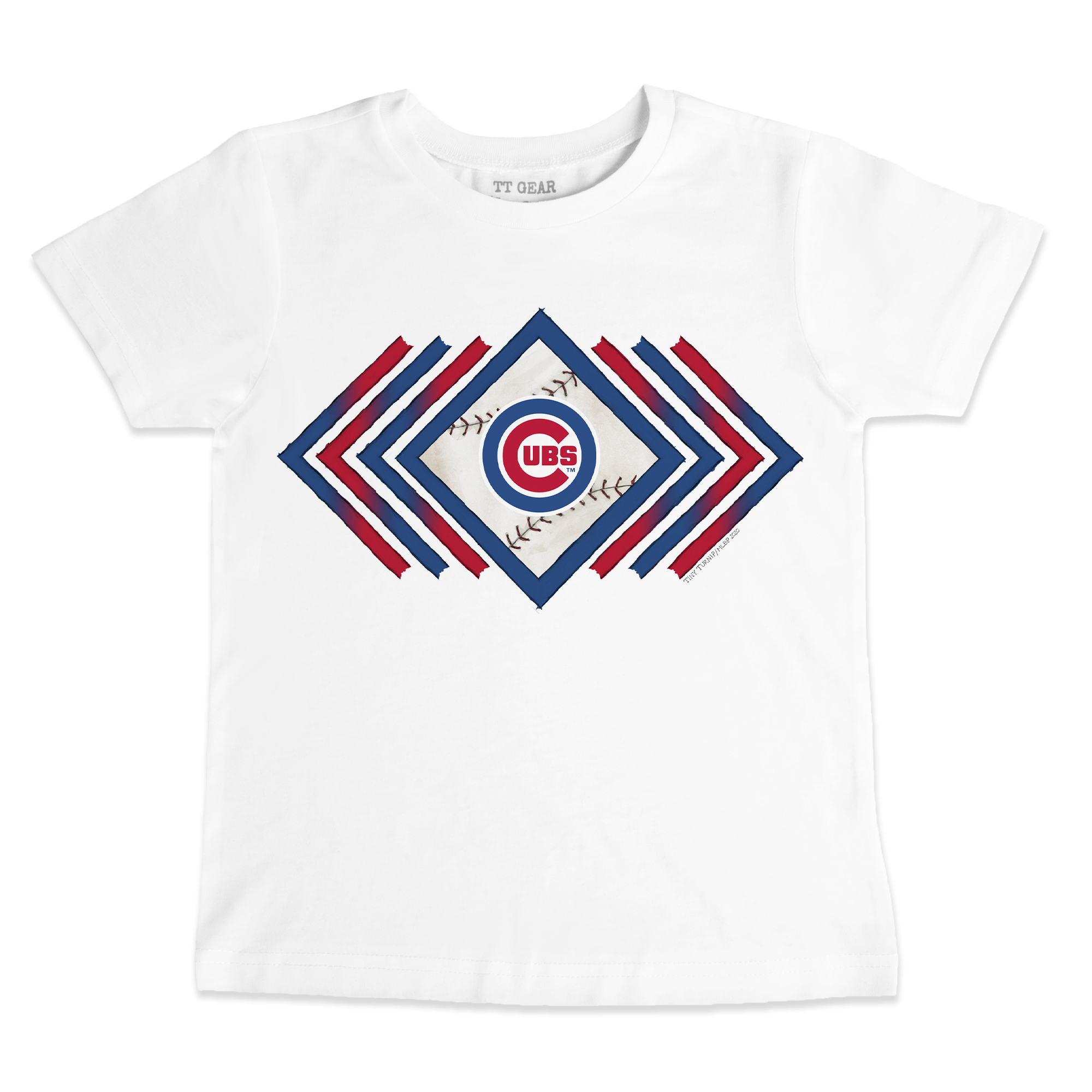 Toddler Tiny Turnip White Chicago Cubs Prism Arrows T-Shirt