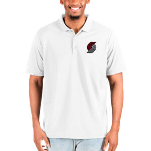 Men's Antigua White Portland Trail Blazers Big & Tall Affluent Polo