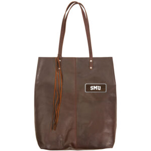 Brown SMU Mustangs Logo Plate Mee Canyon Tote