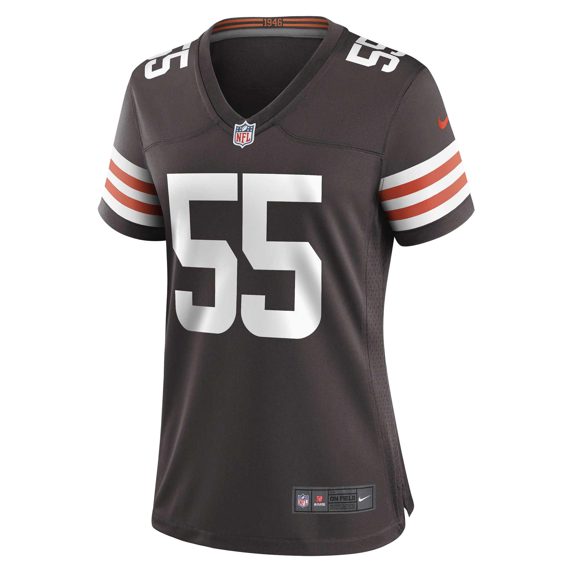 Women's Nike Ethan Pocic Brown Cleveland Browns Game Jersey - Image 3