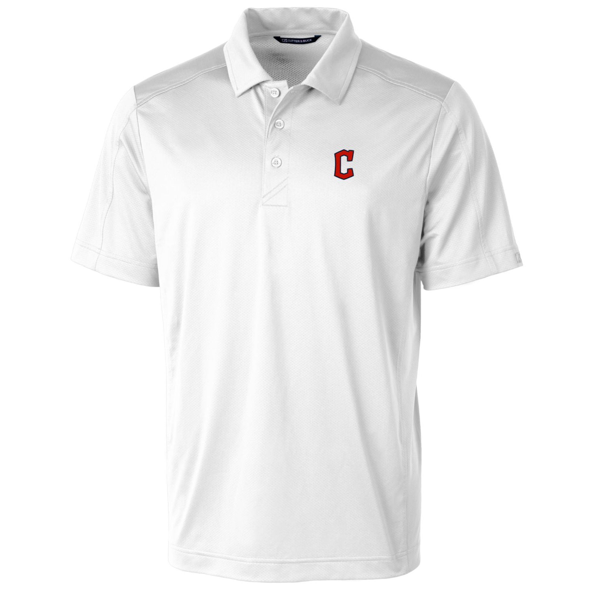 Men's Cutter & Buck White Cleveland Guardians Prospect Textured Stretch Polo - Image 3