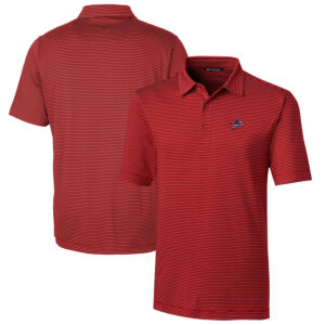 Men's Cutter & Buck Cardinal Detroit Lions Big & Tall Forge Pencil Stripe Stretch Polo