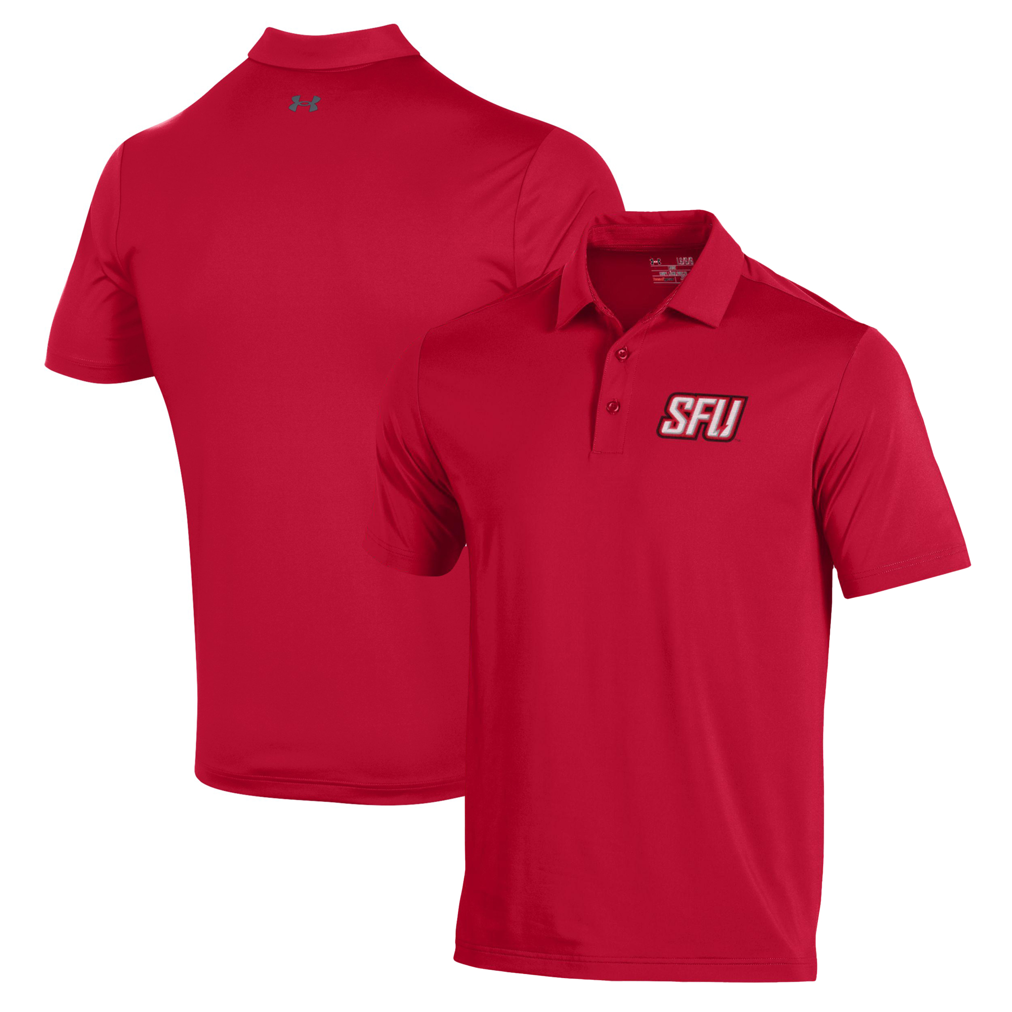 Men's Under Armour Red Saint Francis Red Flash Performance Polo - Image 2