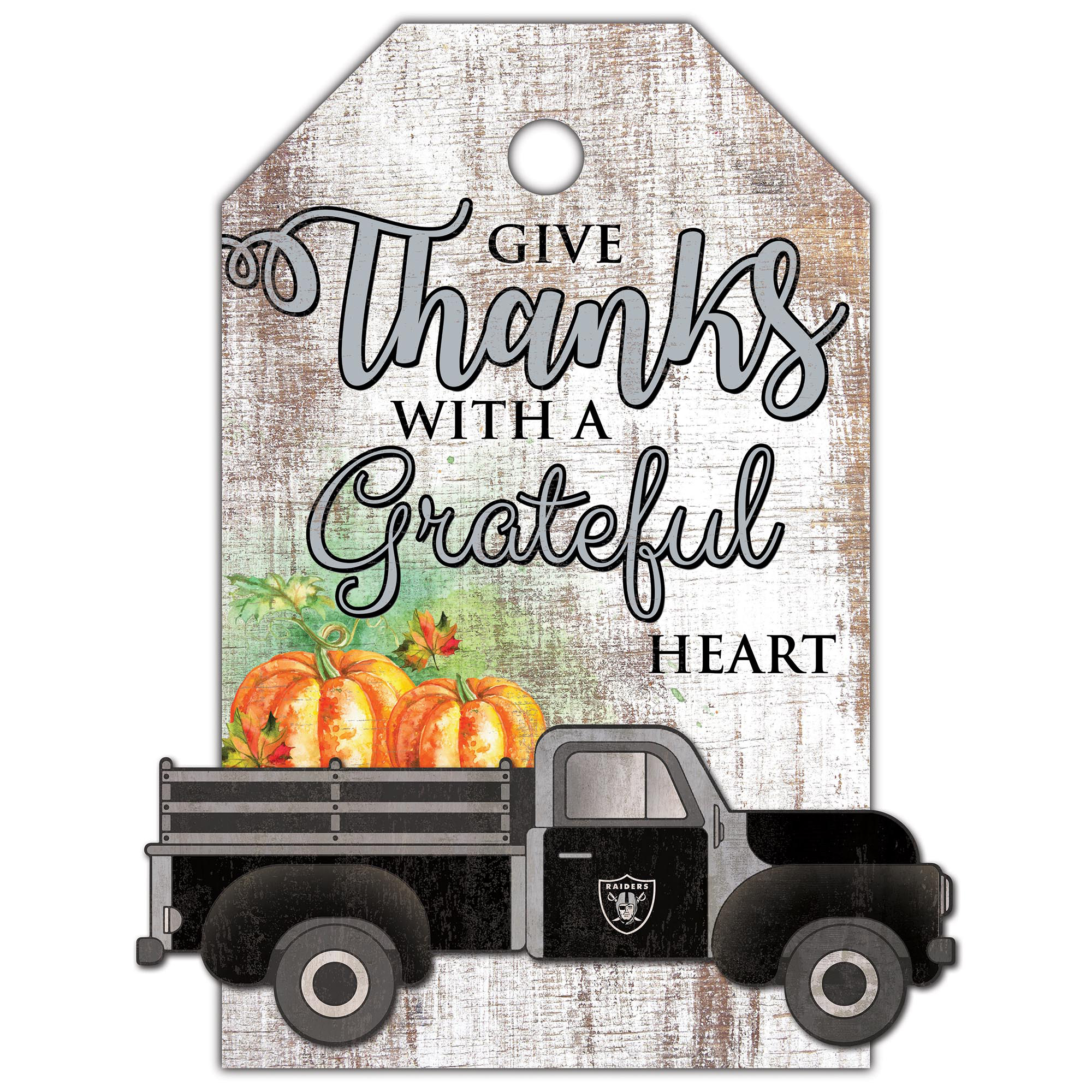 Las Vegas Raiders 11'' x 19'' Gift Tag Truck Sign