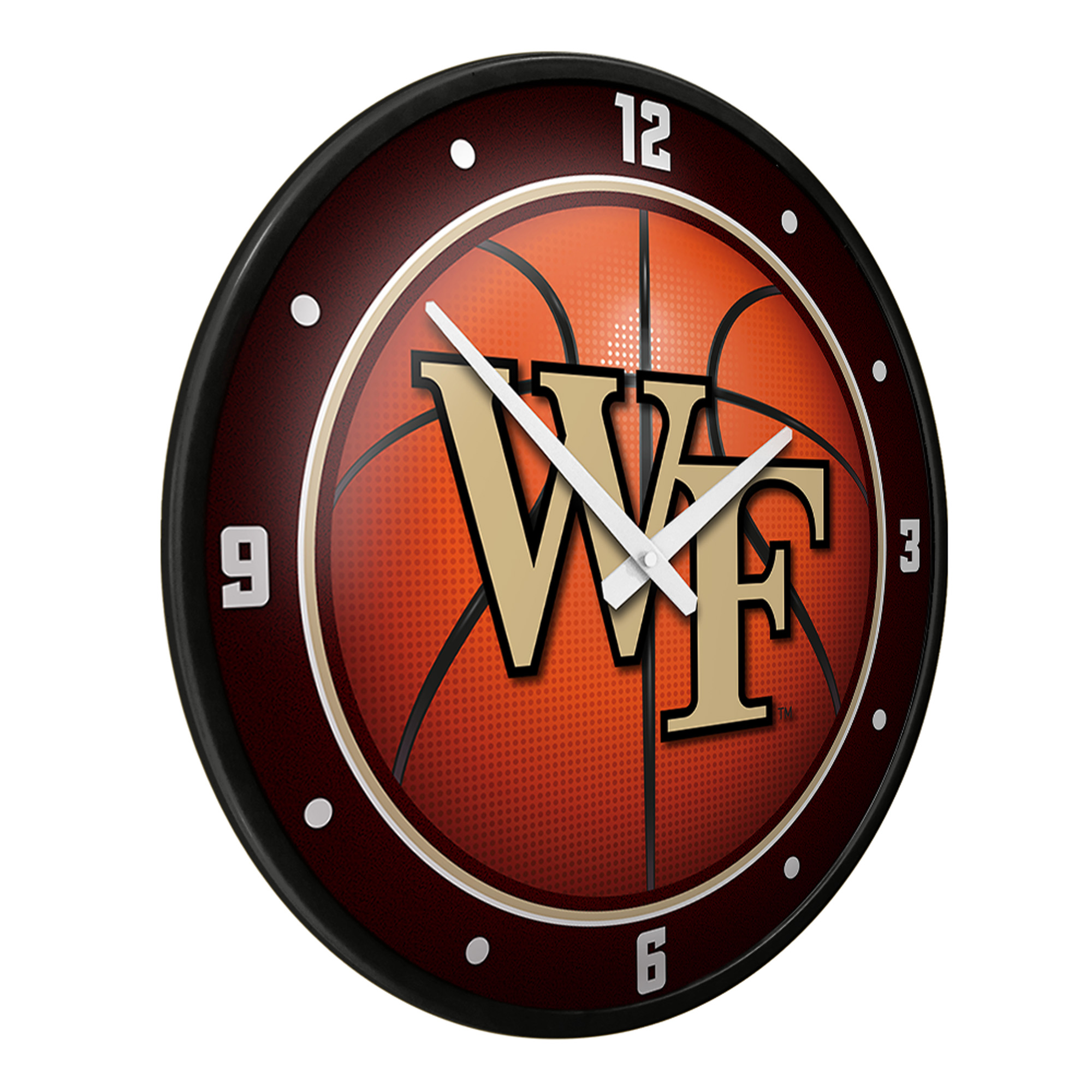 Orange Wake Forest Demon Deacons Basketball Modern Disc Wall Clock - Image 9
