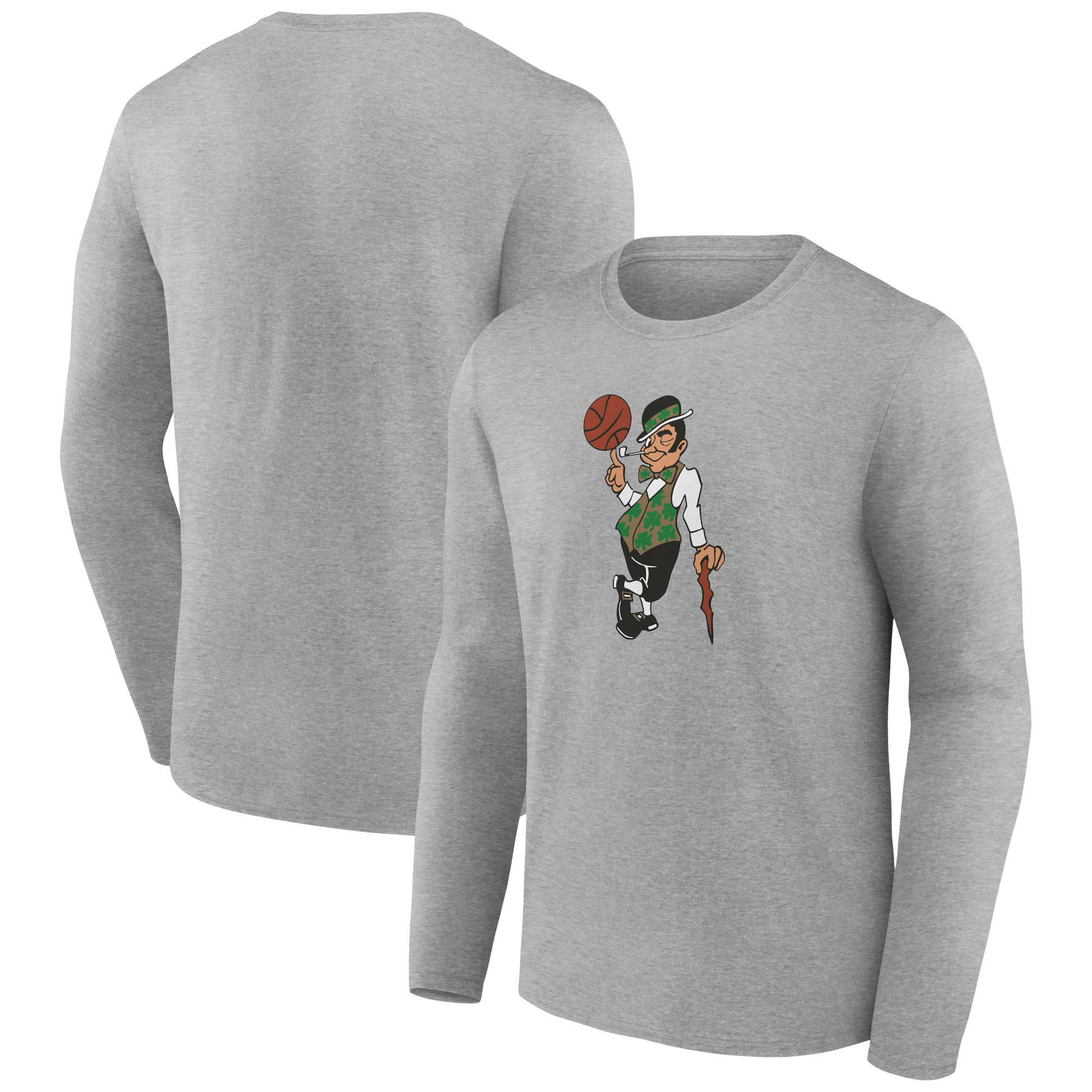 Men's Gray Boston Celtics Alternate Logo Long Sleeve T-Shirt