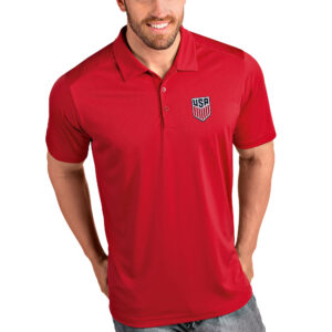 Men's Antigua Red USMNT Tribute Polo