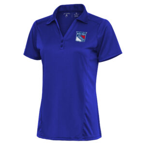 Women's Antigua Royal New York Rangers Team Logo Tribute Polo