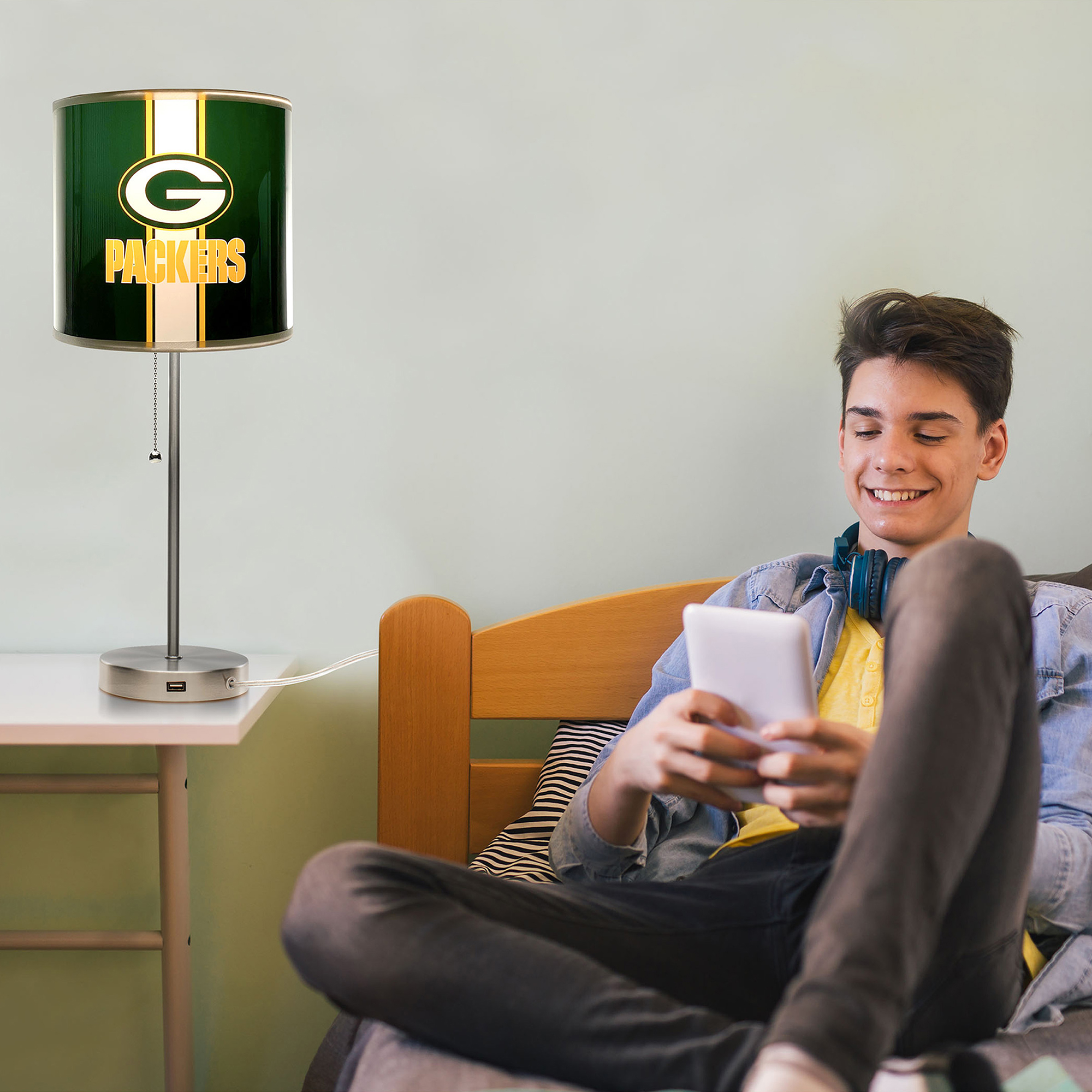 Imperial Green Bay Packers Chrome Desk Lamp - Image 4