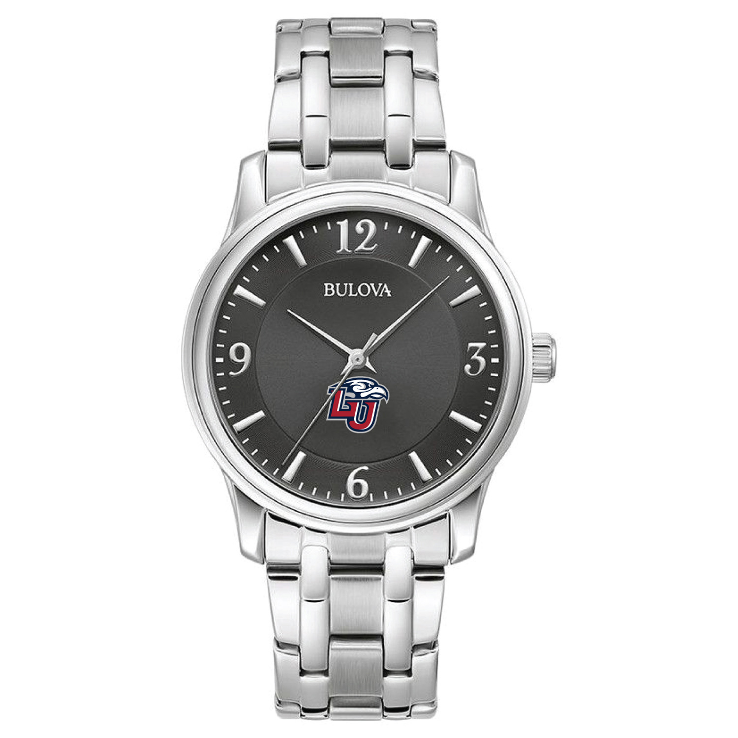 Men's Bulova Black Liberty Flames Stainless Steel Corporate Collection Watch