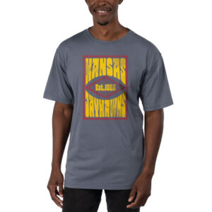 Men's Uscape Apparel Blue Kansas Jayhawks Garment Dyed T-Shirt