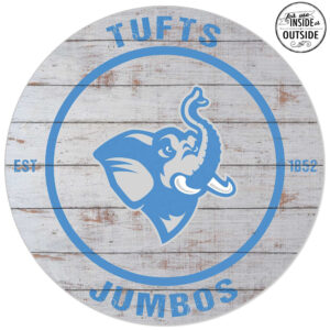 Tufts University Jumbos 20'' x 20'' Indoor/Outdoor Weathered Circle Sign