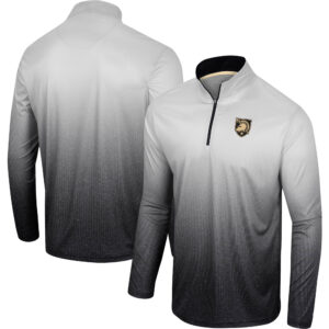 Men's Colosseum White/Black Army Black Knights Laws of Physics Quarter-Zip Windshirt