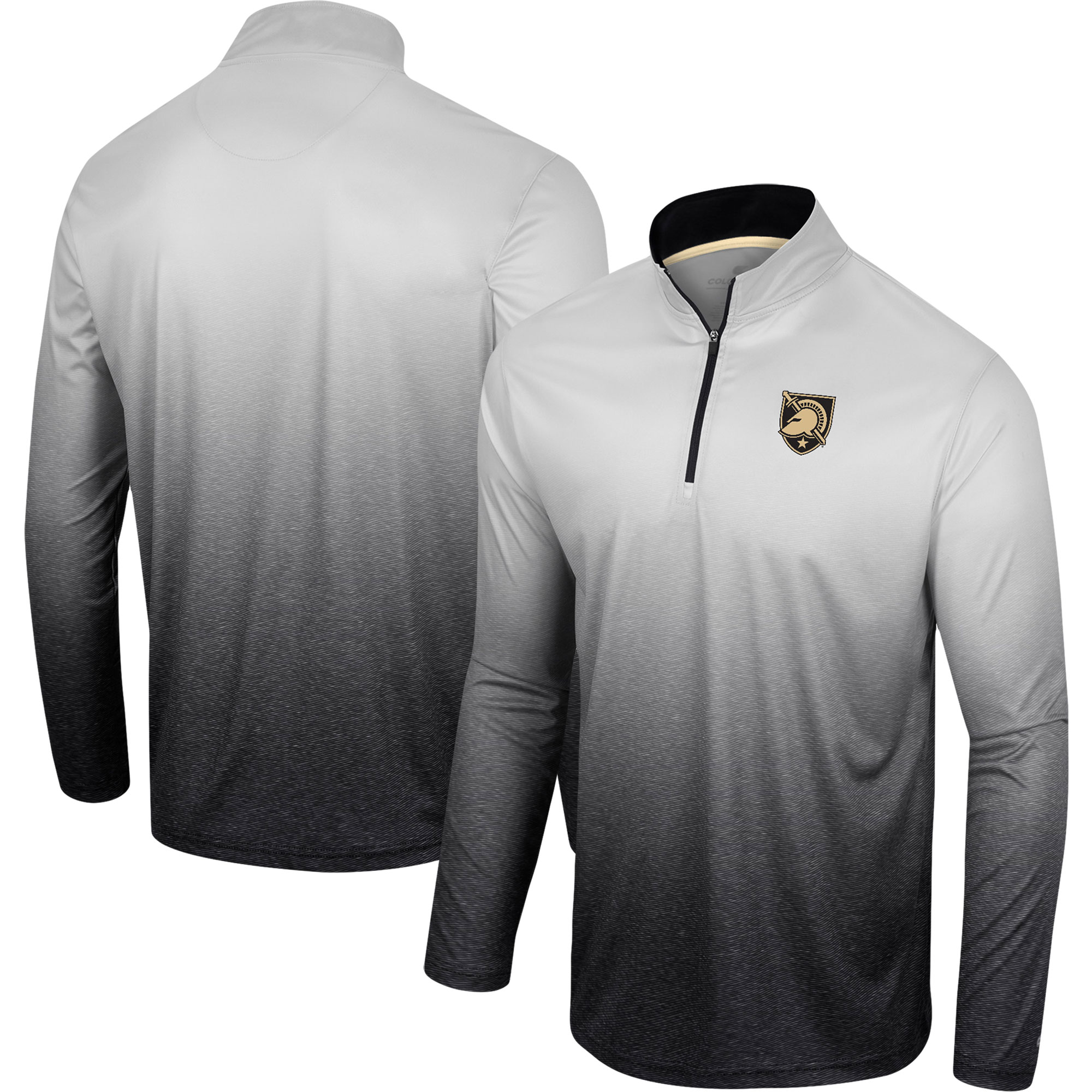 Men's Colosseum White/Black Army Black Knights Laws of Physics Quarter-Zip Windshirt