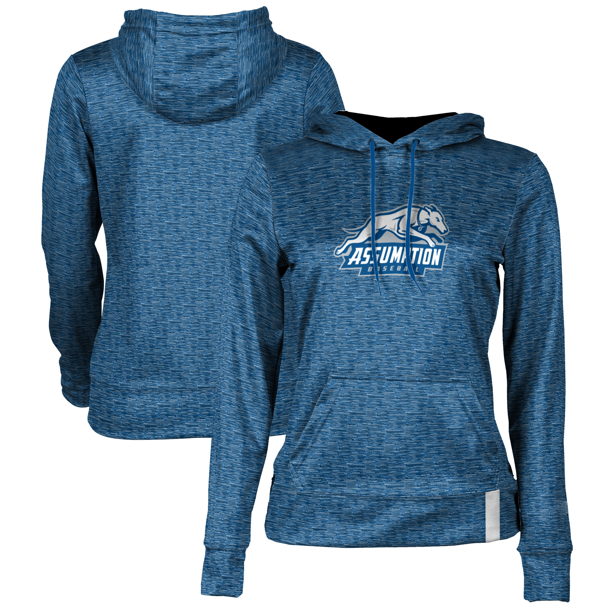 Women's ProSphere Blue Assumption Greyhounds Baseball Name Drop Pullover Hoodie