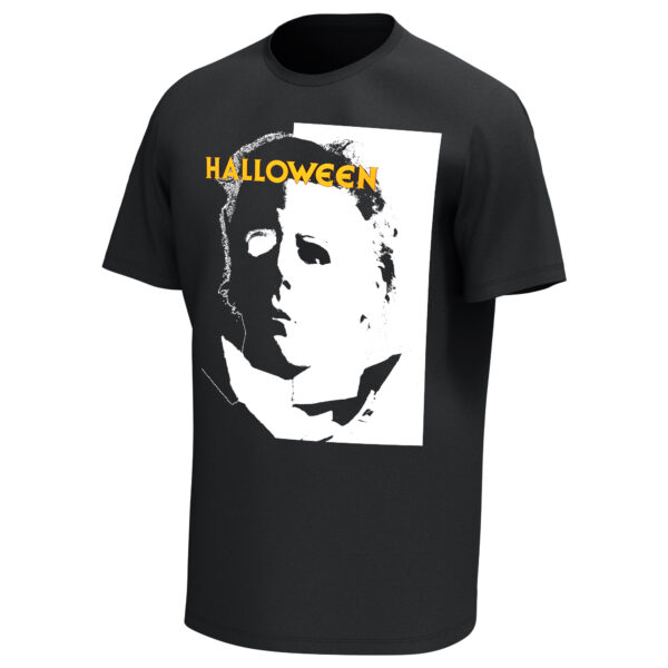 Men's Black Halloween Mask Graphic T-Shirt - Image 6