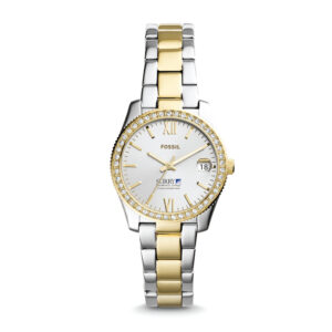 Women's Surry Community College Fossil Scarlette Mini Two Tone Stainless Steel Watch