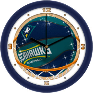 UNC Wilmington Seahawks 11.5" Suntime Slam Dunk Wall Clock