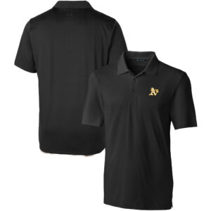 Men's Cutter & Buck Black Athletics Forge Stretch Polo