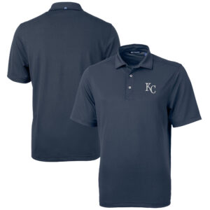 Men's Cutter & Buck  Navy Kansas City Royals Big & Tall Virtue Eco Pique Recycled Polo