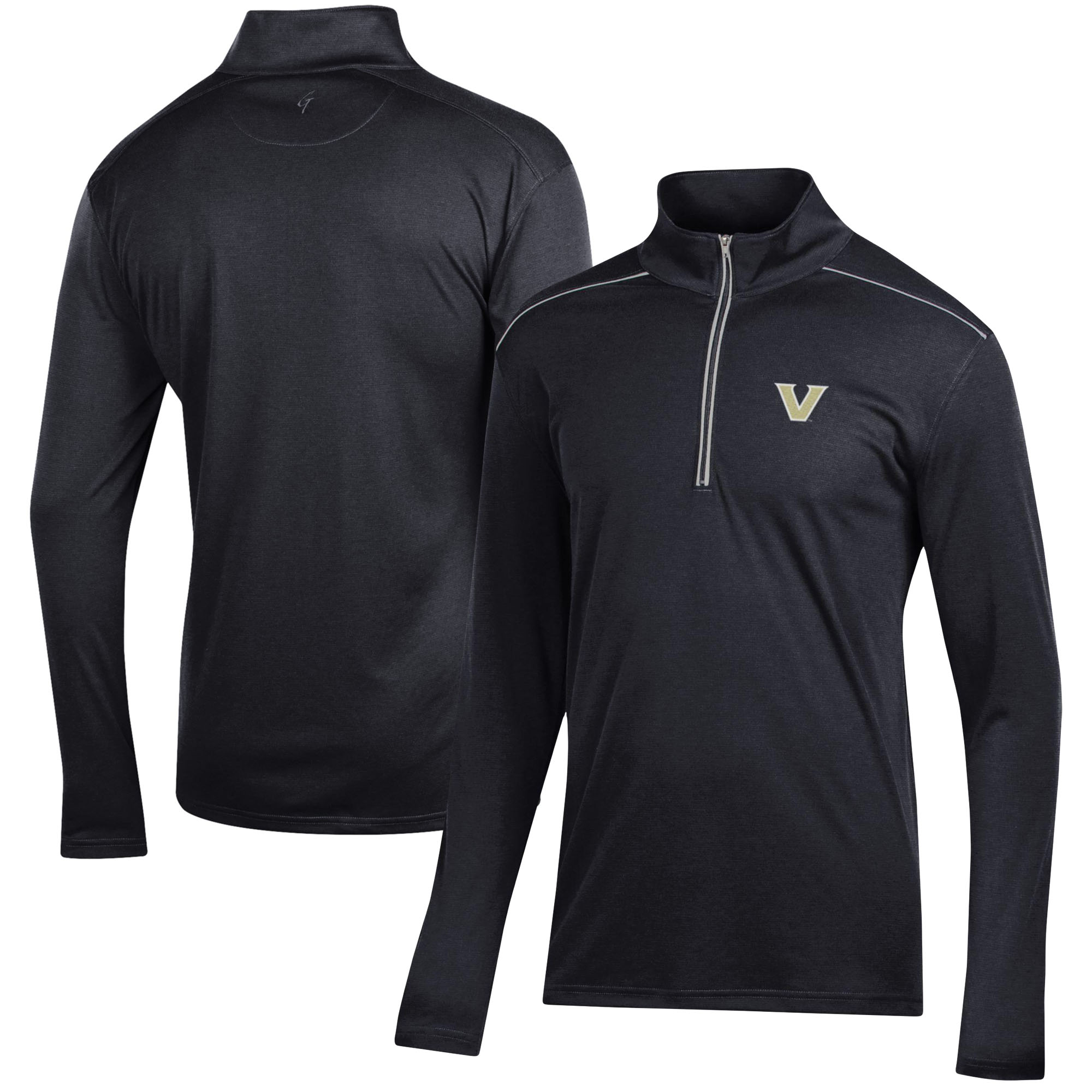 Men's Black Vanderbilt Commodores Classic Jacquard Quarter-Zip Pullover Top - Image 5