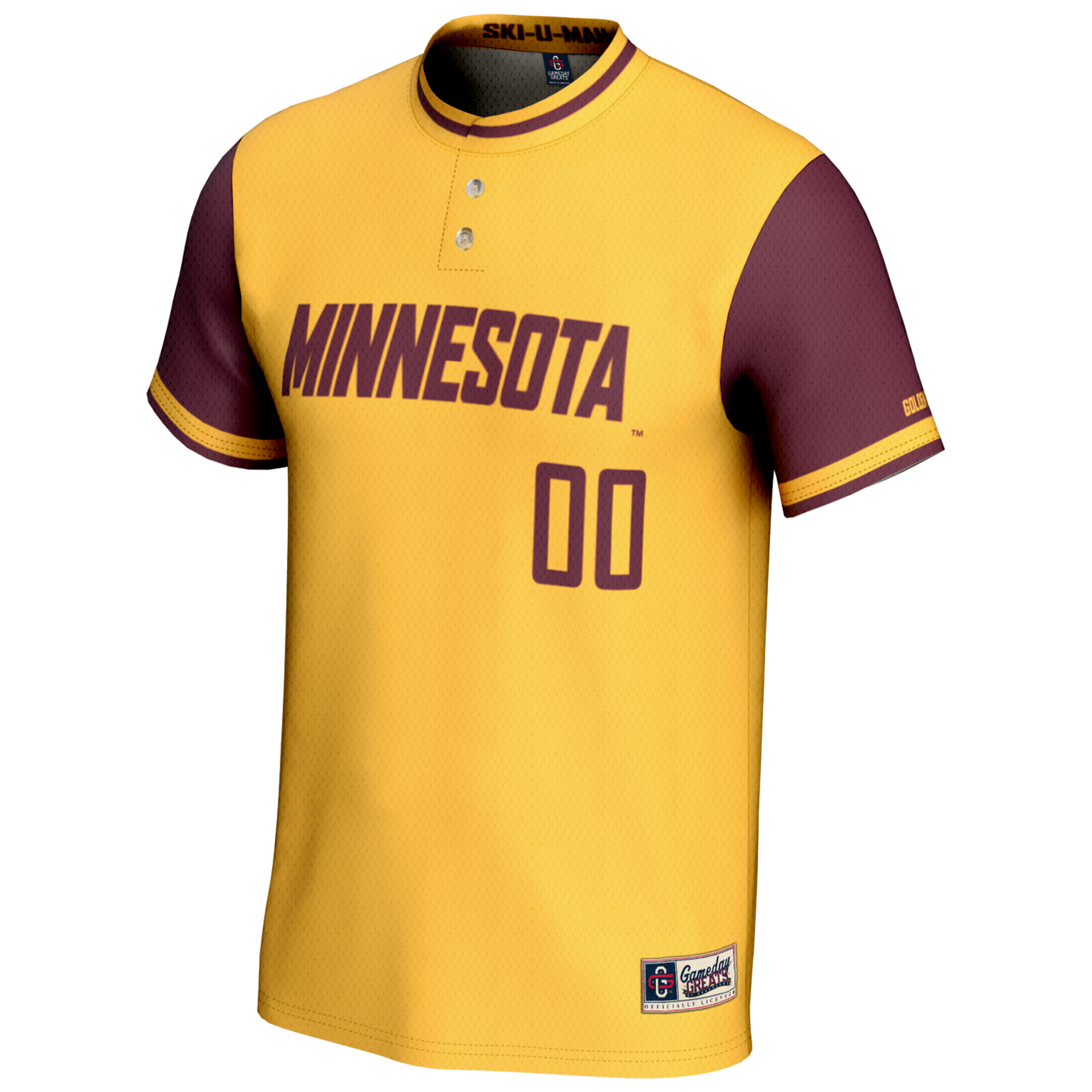 Youth GameDay Greats Gold Minnesota Golden Gophers NIL Pick-A-Player Lightweight Softball Jersey - Image 3