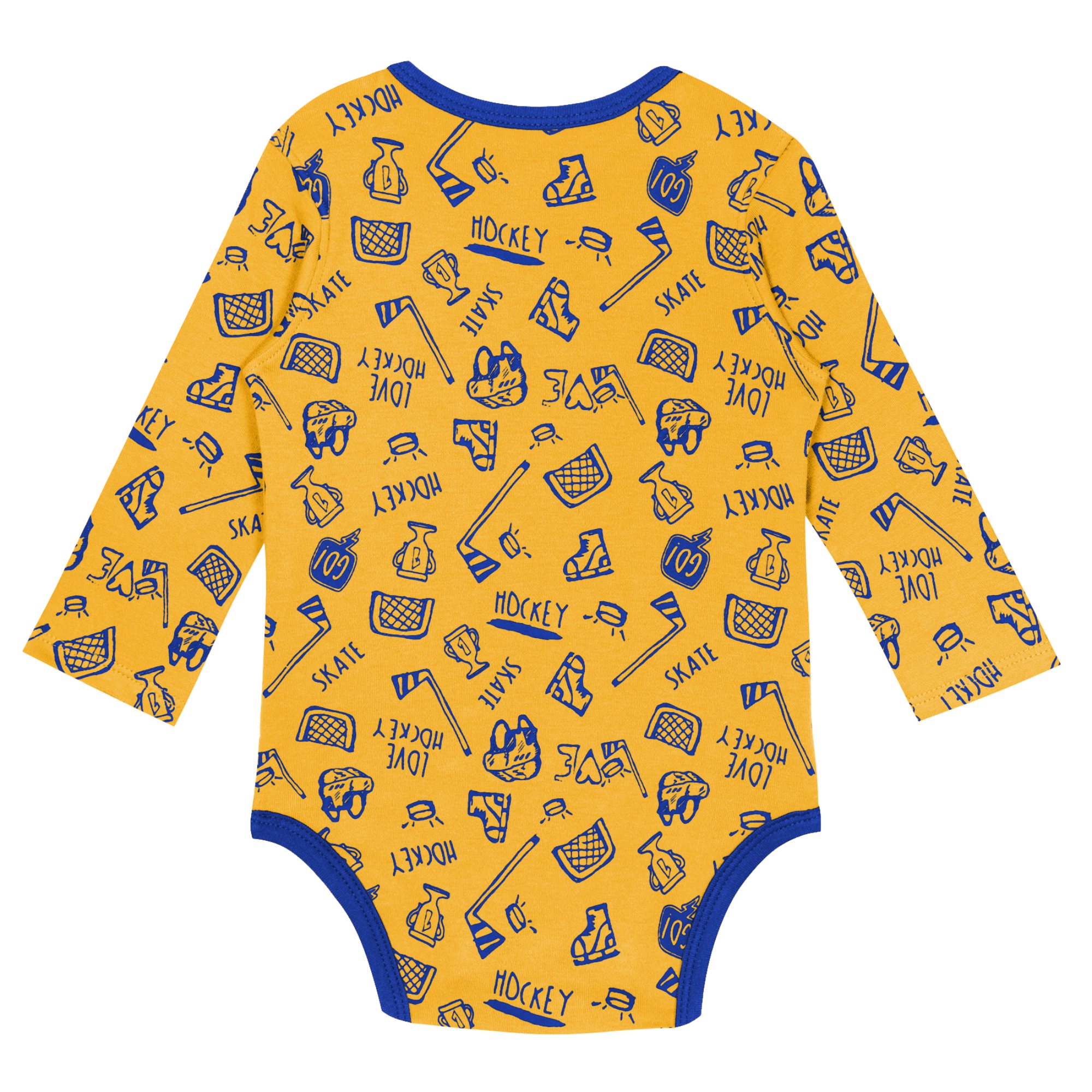 Infant Gold St. Louis Blues Dynamic Defender Long Sleeve Bodysuit - Image 4